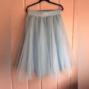Windsor Light Blue A-Line Tulle Skirt SzLarge